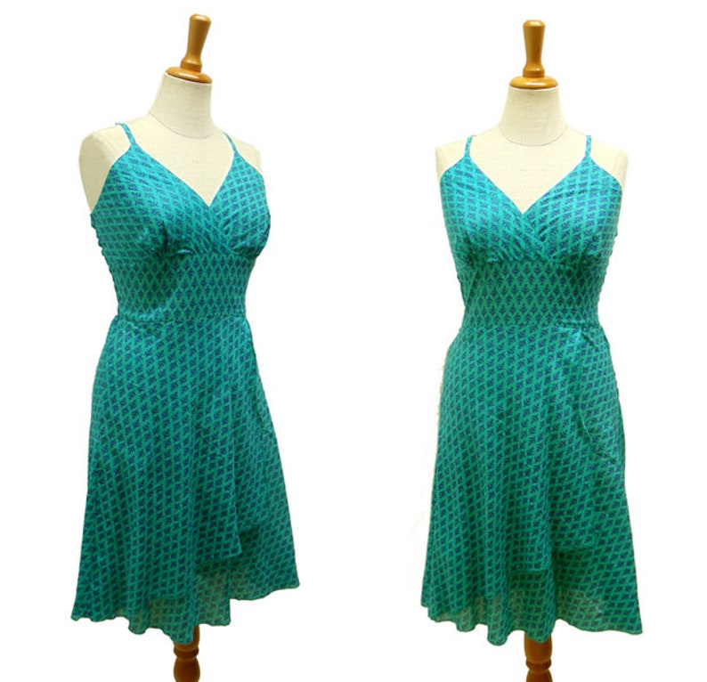 Summer dress dora Kissagato turquoise petrol Dress carrier dress S M l image 3