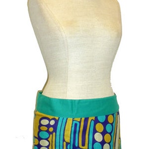 Mini wrap skirt PURI retro turquoise skirt kissagato mini skirt cacheur image 2