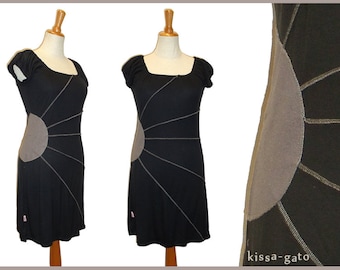 Tunika SUN Longshirt Minikleid Kleid schwarz taupe grau kissagato S M L XL