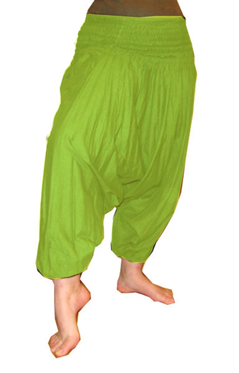 Harem pants Pluderhose Pumphose Sarouelhose Yoga olive green kissagato image 2