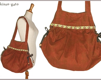 Balloon Bag bag cord brown rust WebBand Kissagato Shopper