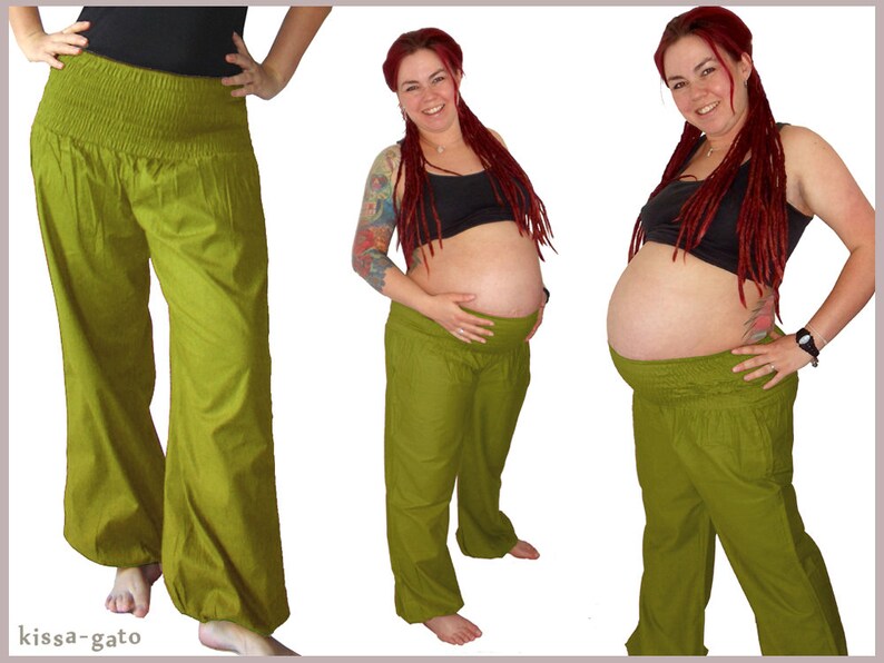 Harem trousers Pumphose Yoga trousers Olive Kissagato image 1