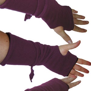Gloves Lined cuffs purple purple kissagato heart rate Warmer Gloves image 3