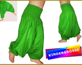 KINDER Pluderhose Pumphose tiefer Schritt apfel grün Hose kissagato Kinderhose Gr. 68 bis 140