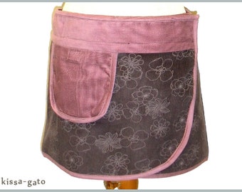 Velcro skirt cacheur PIKA E2 Cord Velcro wrap skirt skirt kissagato XL dusky pink grey