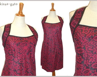Vestido túnica LAISA rojo negro burdeos top kissagato S M L XL