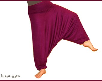 Sarouel Pants Viscose Pluderhose Yoga Pants lilac Lilac Pump Pants Harem Pants kissagato