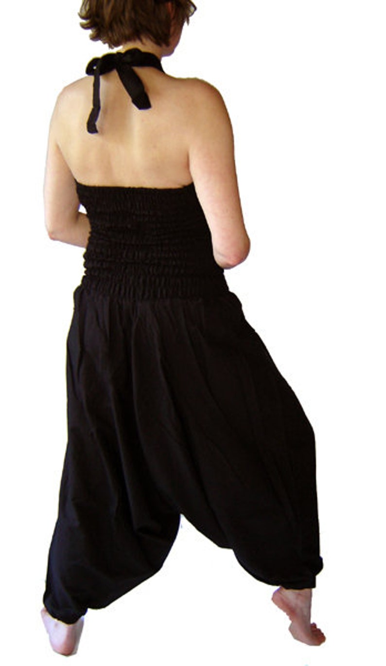 Jumpsuit Jumpsuit Overall Harem Pants Sarouel Pants Halterneck Yoga black mono kissagato Pluderhose image 3