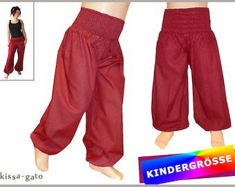 KINDER Pumphose BOB Pluderhose weinrot rot Hose kissagato Kinderhose Gr. 68 bis 140