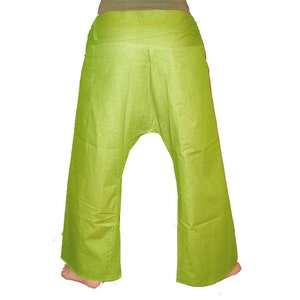 Pantalon thaïlandais Pantalon Shaolin enveloppant pantalon pêcheur vert olive kissagato image 3
