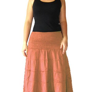 Plate skirt MANU skirt long far old pink kissagato Maxi skirt floor length image 2