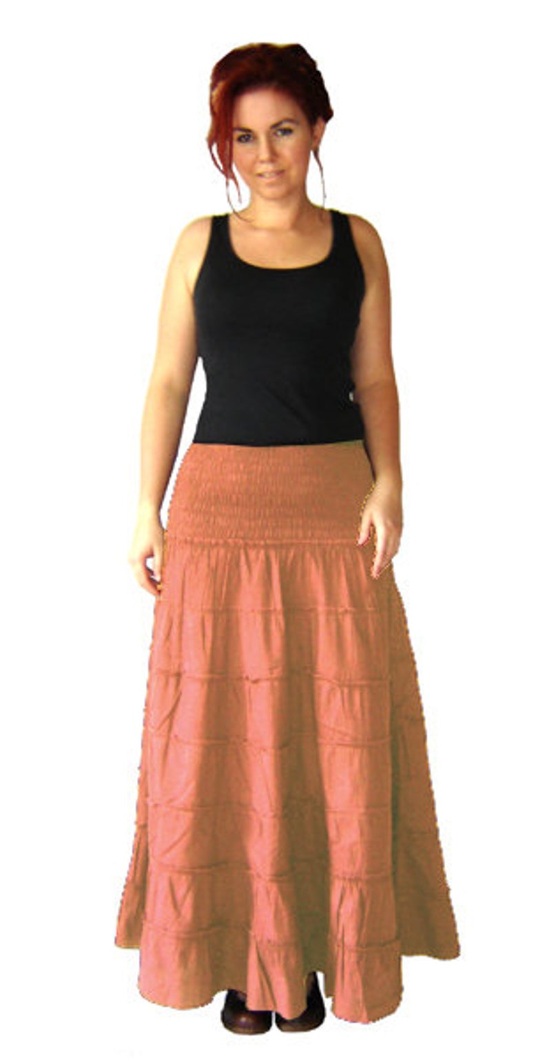 Plate skirt MANU skirt long far old pink kissagato Maxi skirt floor length image 2