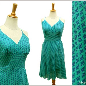 Summer dress dora Kissagato turquoise petrol Dress carrier dress S M l image 1