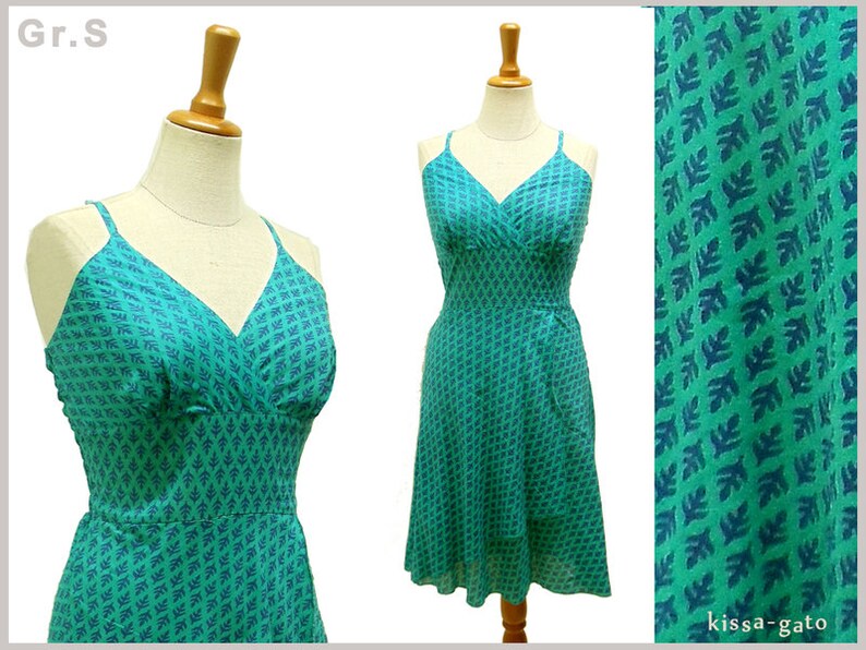 Summer dress dora Kissagato turquoise petrol Dress carrier dress S M l image 1