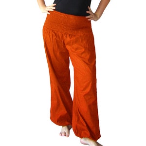 Pluderhose Pumphose Yoga Broek roest kissagato oranje afbeelding 3