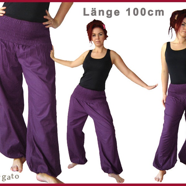 Pluderhose 100 cm Pumphose Yoga Pants purple kissagato SHORT SIZE