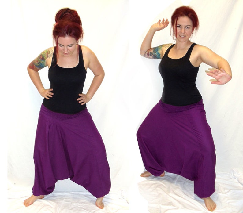 Harem Pants Pluderhose Pump Pants Sarouel Pants Yoga purple violet kissagato image 2