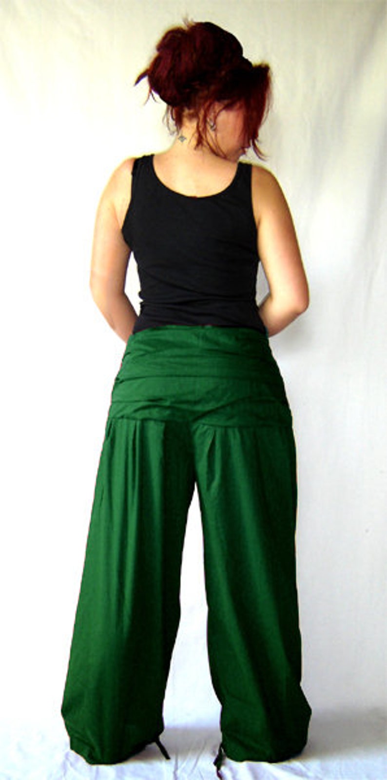 green trousers with side stripe