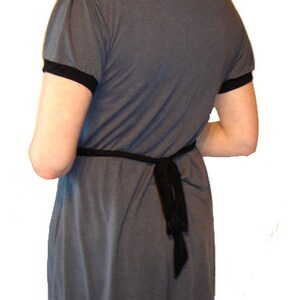 Tunika MISA Longshirt Minikleid Kleid grau schwarz kissagato S M L XL A-Linie Bild 4