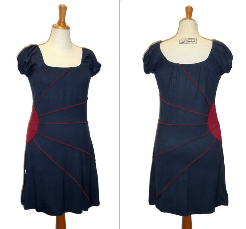 Tunic Sun Long shirt mini dress dark blue blue red Kissagato S M L XL image 4