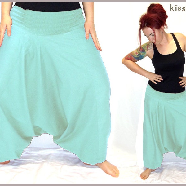 Harem pants Pluderhose Pump pants Sarouelhose Yoga ice blue kissagato