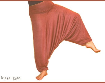 Sarouel Pantalon Viscose Pluderhose Yoga Pantalon rose sombre pantalon de pompe rose sombre pantalon de sarouel kissagato