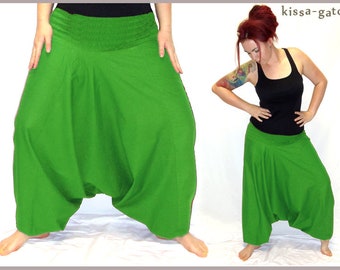 Harem pants Pluderhose Pump pants Sarouelhose Yoga apple green kissagato