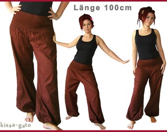 Pluderhose 100 cm Pumphose Yoga Pants brown kissagato SHORT SIZE