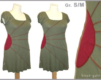 Tunic Sun Long shirt mini dress olive oil army green dark red Kissagato S M L XL