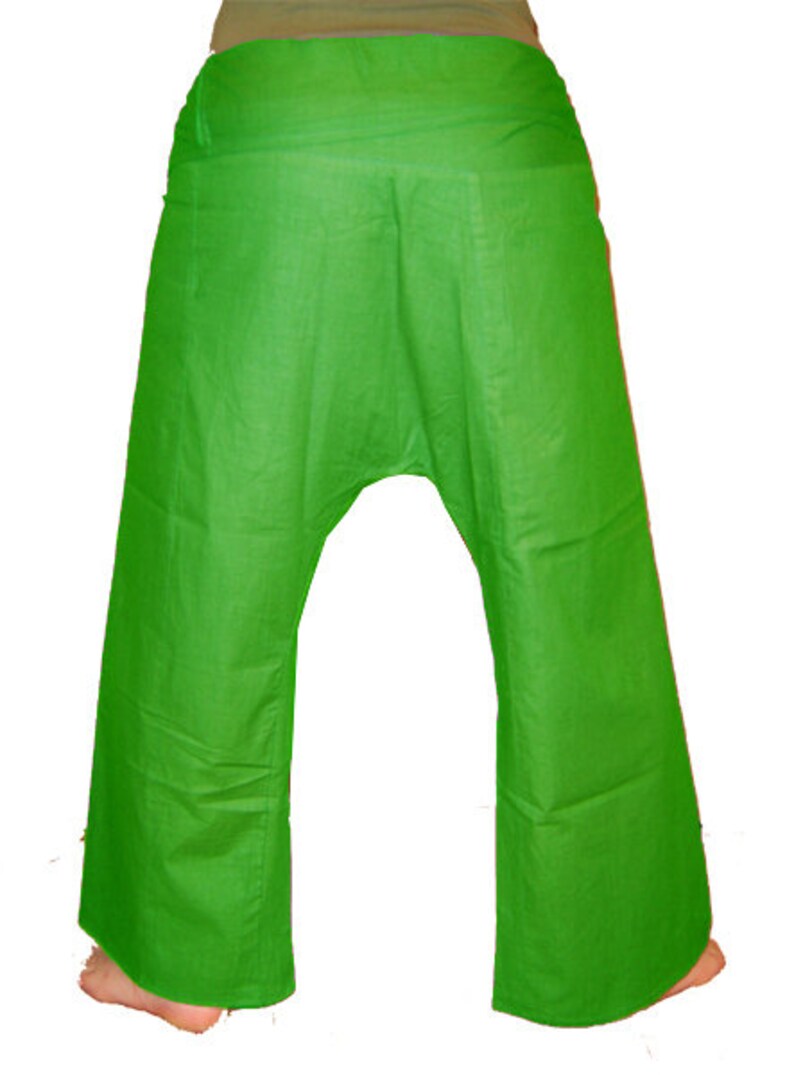 Thai pants Shaolin pants wrap pants fisherman apple green kissagato image 2