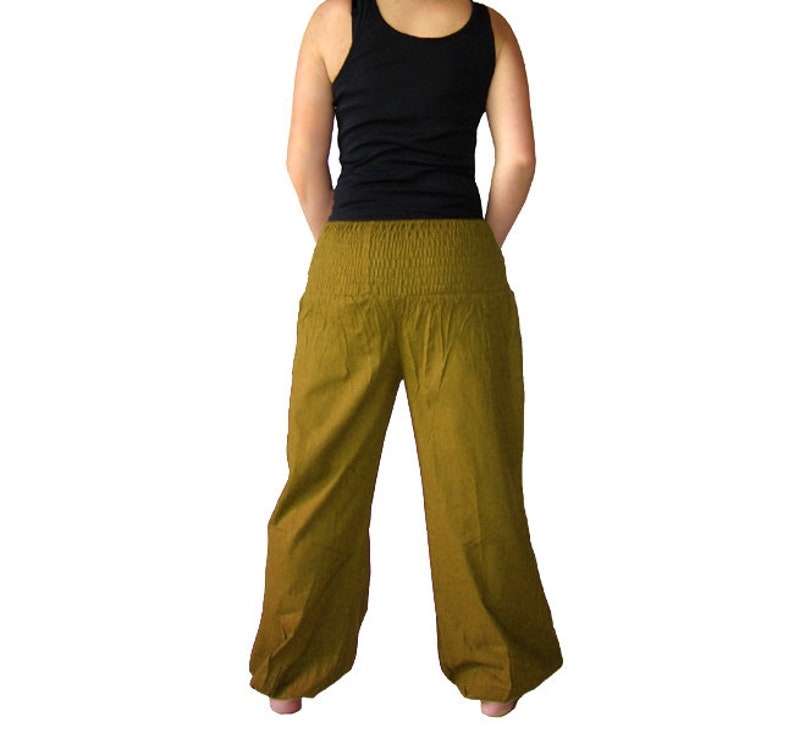 Pluderhose 100 cm Pump Pants Yoga Pants ochre kissagato SHORT SIZE image 4