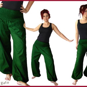 Yoga pants Pluderhose Pump pants dark green Pants kissagato green image 1