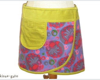 Velcro Skirt Cacheur PIKA K1 Cord Velcro Wrap Skirt Rock kissagato S M L XL olive purple colorful