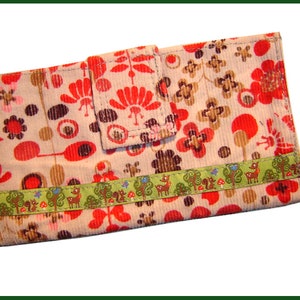 Bag Pouch tobacco pouch odds white red flower cord Kissagato image 1