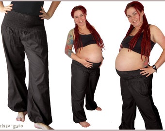 Harem pants bloomers yoga pants black kissagato maternity pants