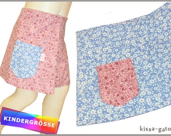 Kinderrock Wenderock LISI Wickelrock Mädchen kissagato hellblau rosa S M L Klettrock