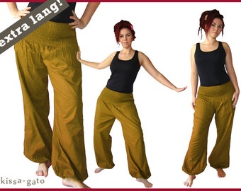 Pluderhose EXTRA LONG Pump pants Yoga pants ochre kissagato