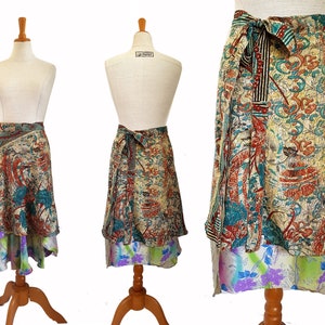 Wrap Skirt Wrap Dress CHAMELEON Layers Skirt Dress No. 14 kissagato upcycling image 2