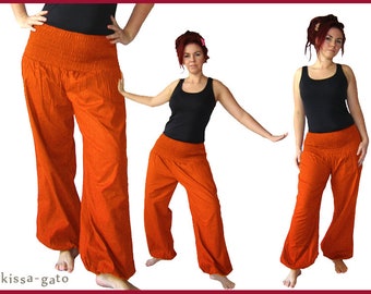 Pluderhose Pumphose Yoga Pants rust kissagato orange