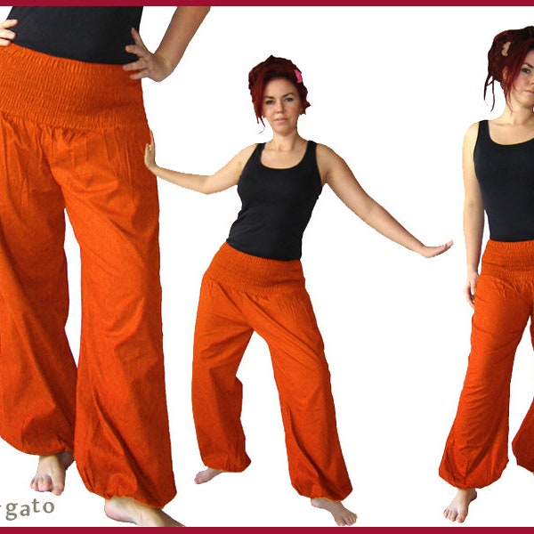 Pluderhose Pumphose Yoga Pants rust kissagato orange