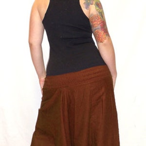 Pluderhose Pumphose Sarouelhose Yoga chocolate brown kissagato image 4