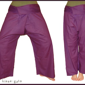 Thai pants Shaolin pants wrap pants fisherman purple kissagato
