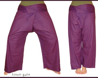 Thaihose Shaolin Hose Wickelhose fisherman lila kissagato