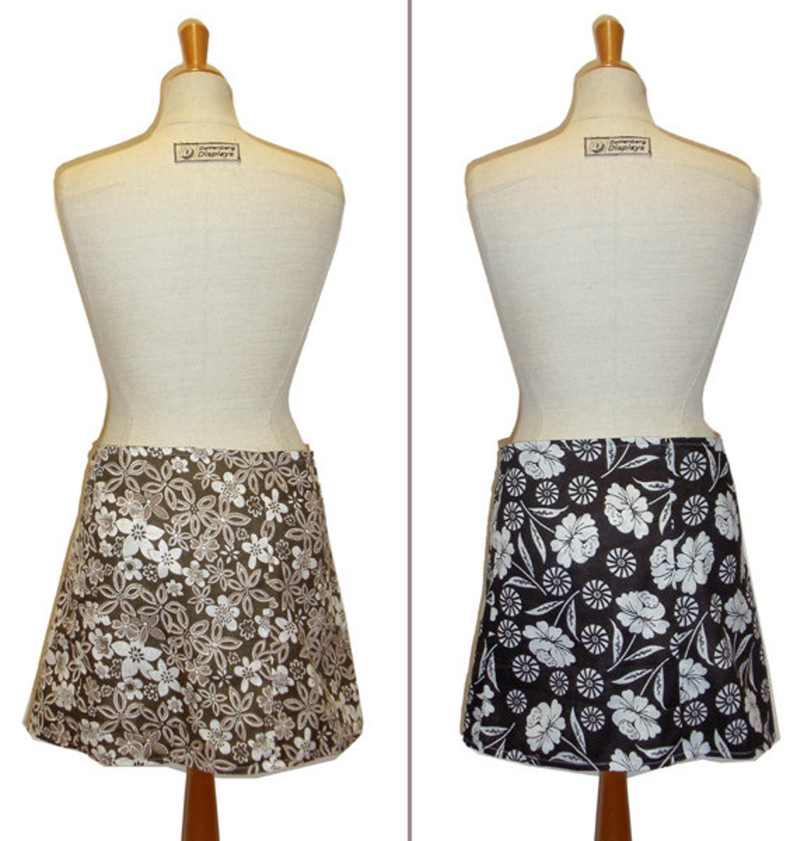 Reversible Skirt LISI 37 Cm Wrap Skirt Velcro Kissagato Skirt Black