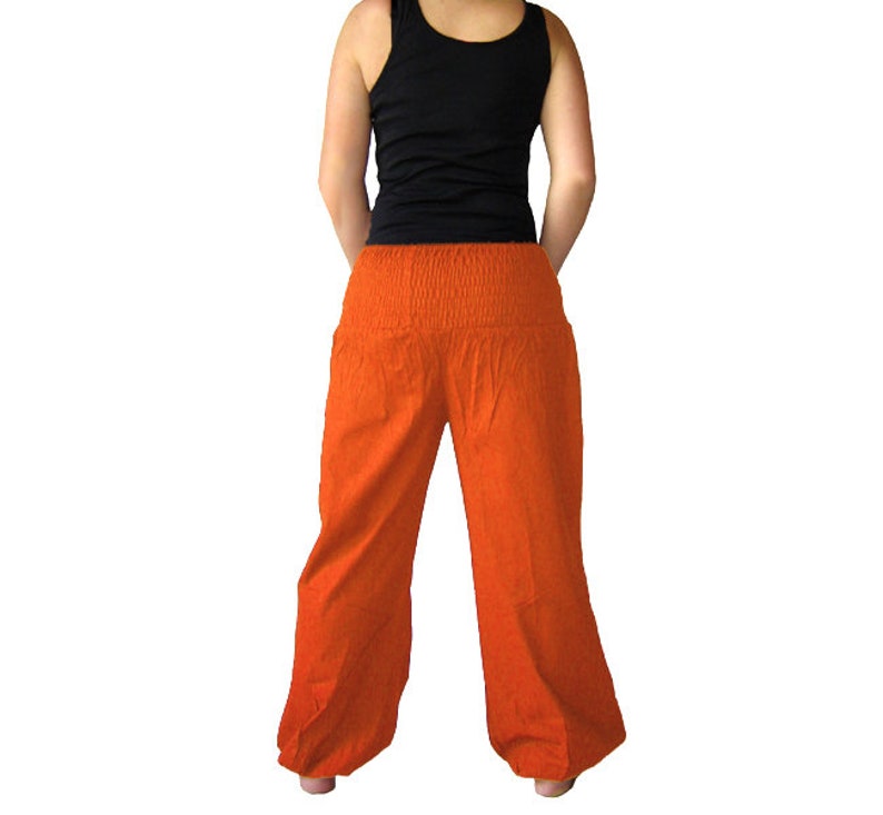 Pluderhose Pumphose Yoga Broek roest kissagato oranje afbeelding 4