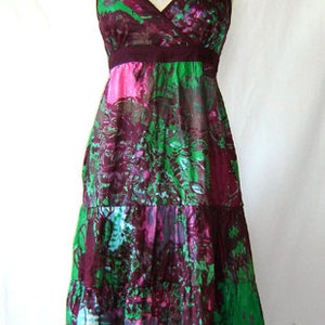 Dress Hilda Summer Dress batik watercolor purple green carrier dress Kissagato lang S M L XL image 2