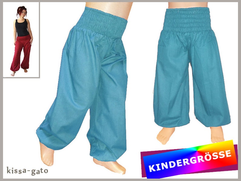 KIDS Pump Pants BOB Pluderhose light blue Pants kissagato Children's Pants Gr. 68 S image 1