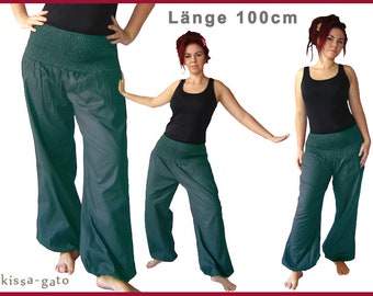 Pluder pants 100 cm pants yoga pants petrol kissagato SHORT SIZE