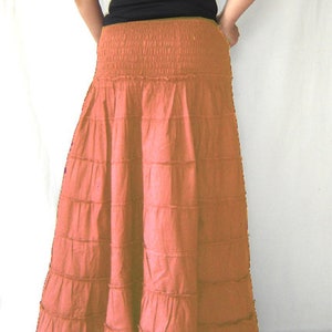 Plate skirt MANU skirt long far old pink kissagato Maxi skirt floor length image 4