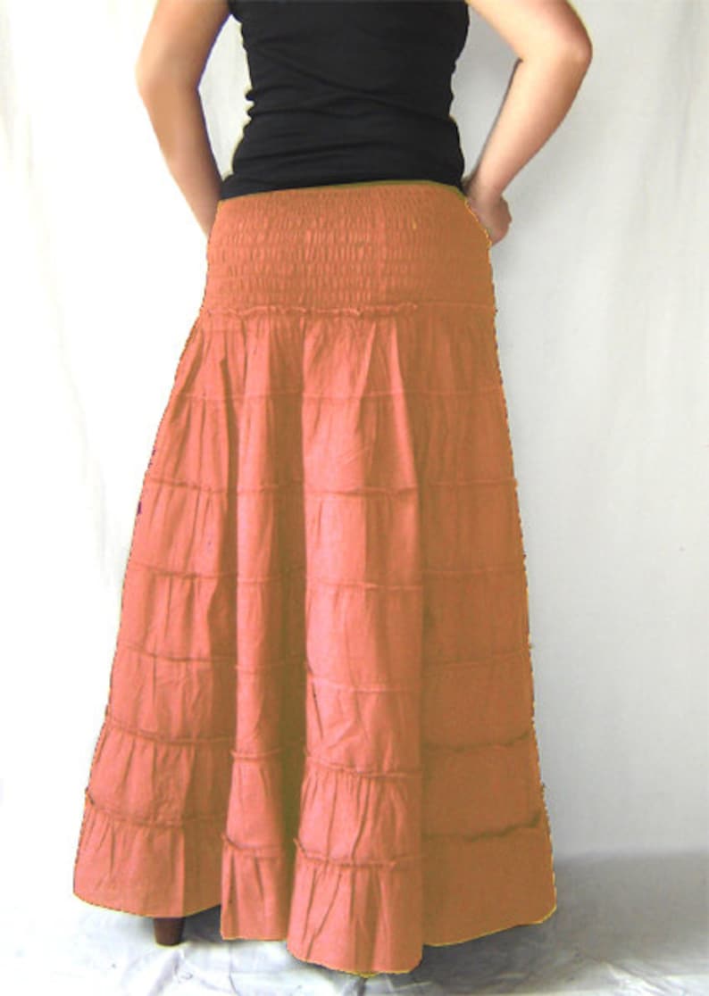 Plate skirt MANU skirt long far old pink kissagato Maxi skirt floor length image 4